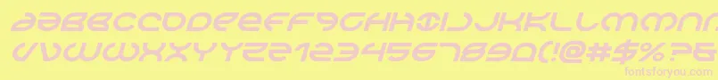 Aetherfoxital Font – Pink Fonts on Yellow Background