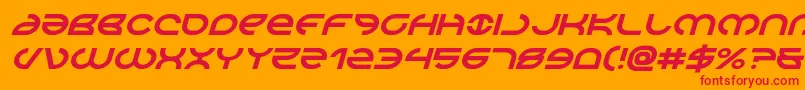 フォントAetherfoxital – オレンジの背景に赤い文字