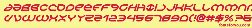 Aetherfoxital Font – Red Fonts on Yellow Background