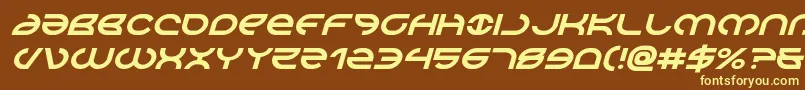 Aetherfoxital Font – Yellow Fonts on Brown Background