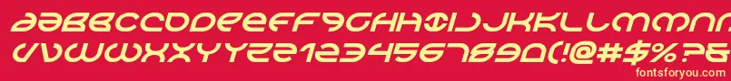 Aetherfoxital Font – Yellow Fonts on Red Background