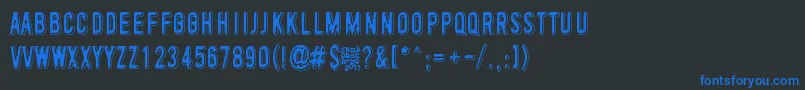 ToinenTammikuu Font – Blue Fonts on Black Background