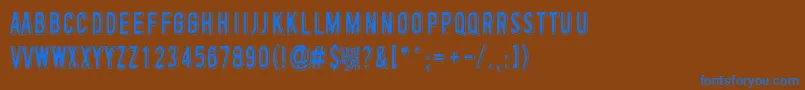 ToinenTammikuu Font – Blue Fonts on Brown Background
