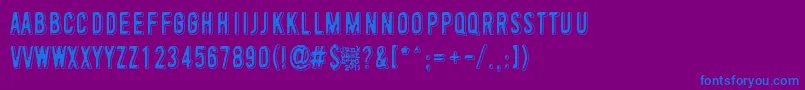 ToinenTammikuu Font – Blue Fonts on Purple Background