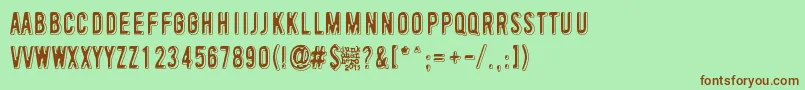 ToinenTammikuu Font – Brown Fonts on Green Background
