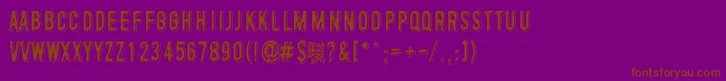ToinenTammikuu Font – Brown Fonts on Purple Background