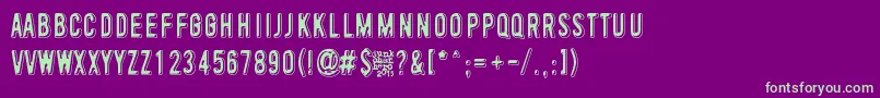 ToinenTammikuu Font – Green Fonts on Purple Background