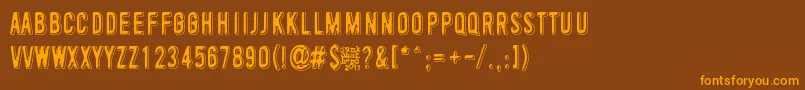 ToinenTammikuu Font – Orange Fonts on Brown Background