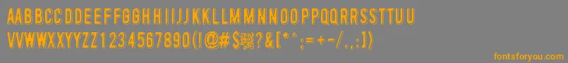 ToinenTammikuu-Schriftart – Orangefarbene Schriften auf grauem Hintergrund