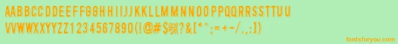 ToinenTammikuu Font – Orange Fonts on Green Background