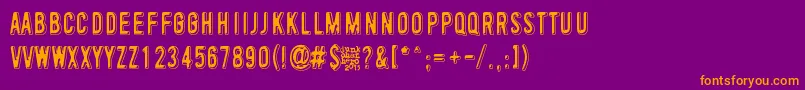 ToinenTammikuu Font – Orange Fonts on Purple Background