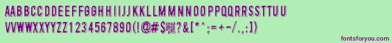 ToinenTammikuu Font – Purple Fonts on Green Background