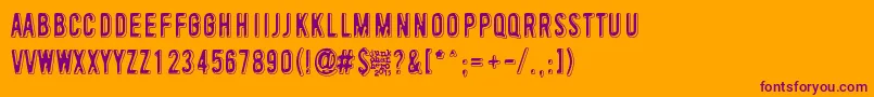 ToinenTammikuu Font – Purple Fonts on Orange Background