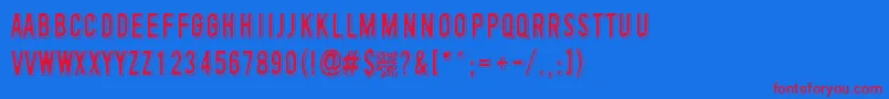 ToinenTammikuu Font – Red Fonts on Blue Background