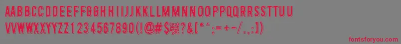 ToinenTammikuu Font – Red Fonts on Gray Background