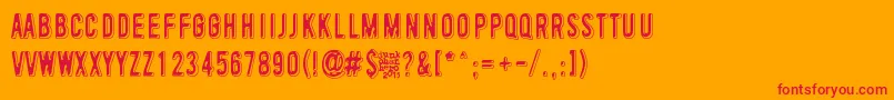 ToinenTammikuu Font – Red Fonts on Orange Background