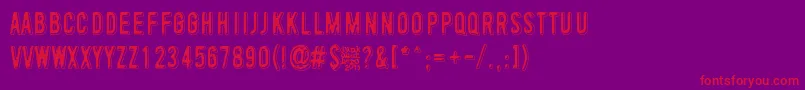 ToinenTammikuu Font – Red Fonts on Purple Background