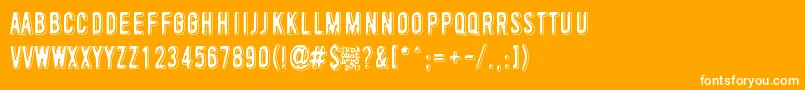 ToinenTammikuu Font – White Fonts on Orange Background