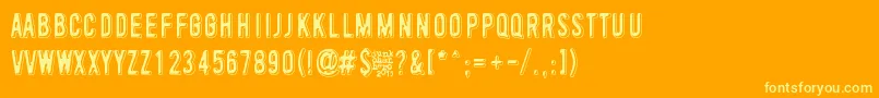 ToinenTammikuu Font – Yellow Fonts on Orange Background