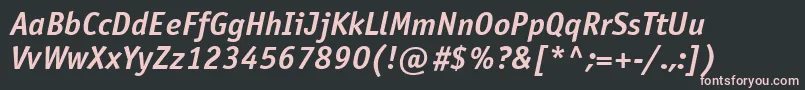 OfficinasanstttBolditalic Font – Pink Fonts on Black Background