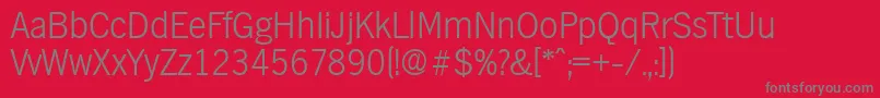 HamburgXlight Font – Gray Fonts on Red Background