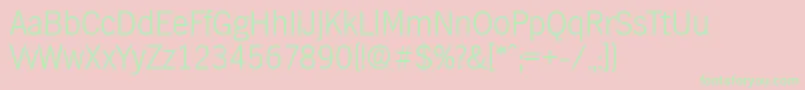 HamburgXlight Font – Green Fonts on Pink Background