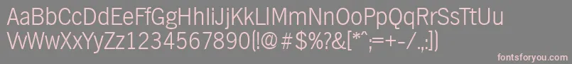 HamburgXlight Font – Pink Fonts on Gray Background