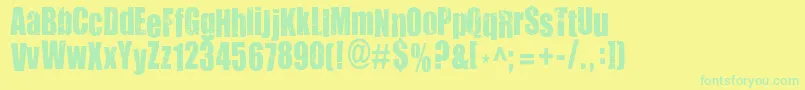 YouAreLoved Font – Green Fonts on Yellow Background