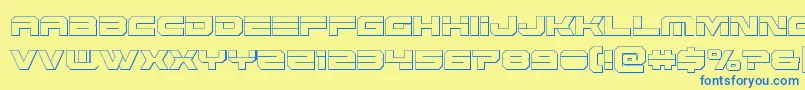 Eridanuscond3D Font – Blue Fonts on Yellow Background