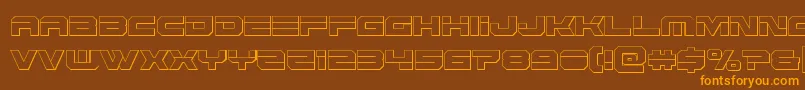 Más sobre la fuente Eridanuscond3D fuente Eridanuscond3D – Fuentes Naranjas Sobre Fondo Marrón