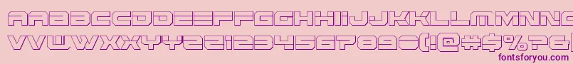 Eridanuscond3D-Schriftart – Violette Schriften auf rosa Hintergrund