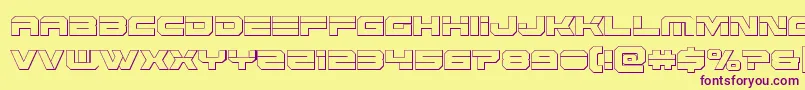 Eridanuscond3D Font – Purple Fonts on Yellow Background