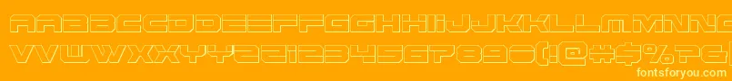 Шрифт Eridanuscond3D – жёлтые шрифты на оранжевом фоне