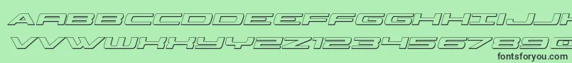 Classiccobra3Dital Font – Black Fonts on Green Background