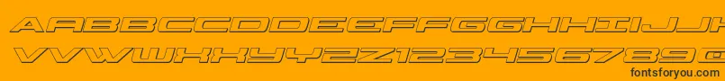 Classiccobra3Dital Font – Black Fonts on Orange Background