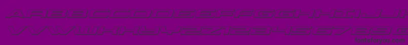 フォントClassiccobra3Dital – 紫の背景に黒い文字