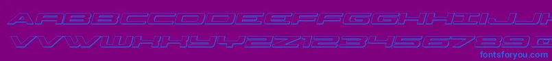 Classiccobra3Dital Font – Blue Fonts on Purple Background