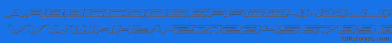 Classiccobra3Dital Font – Brown Fonts on Blue Background