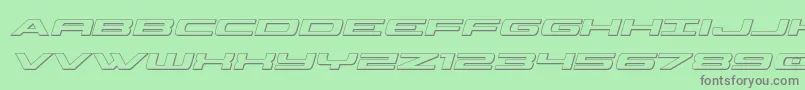 Classiccobra3Dital-Schriftart – Graue Schriften auf grünem Hintergrund