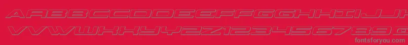 Police Classiccobra3Dital – polices grises sur fond rouge