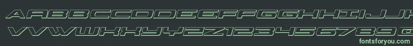 Classiccobra3Dital Font – Green Fonts on Black Background