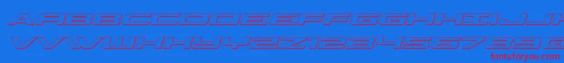 Classiccobra3Dital Font – Red Fonts on Blue Background