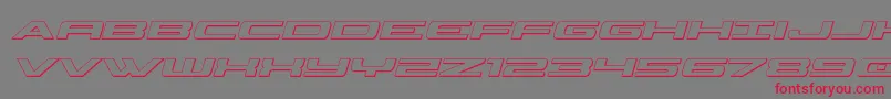 Шрифт Classiccobra3Dital – красные шрифты на сером фоне