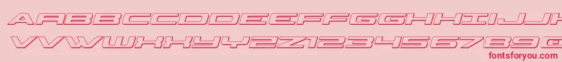 Classiccobra3Dital-Schriftart – Rote Schriften auf rosa Hintergrund