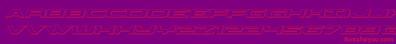 Classiccobra3Dital Font – Red Fonts on Purple Background