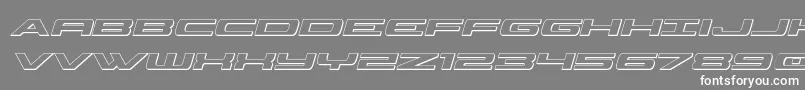 フォントClassiccobra3Dital – 灰色の背景に白い文字
