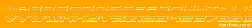 Saiba mais sobre a fonte Classiccobra3Dital Fonte Classiccobra3Dital – fontes brancas em um fundo laranja