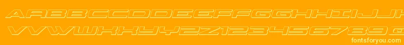 Classiccobra3Dital Font – Yellow Fonts on Orange Background