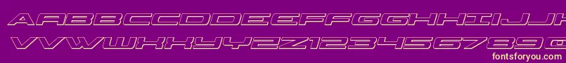 Classiccobra3Dital Font – Yellow Fonts on Purple Background