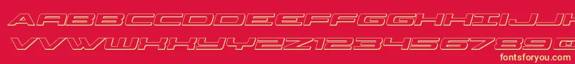 Classiccobra3Dital-fontti – keltaiset fontit punaisella taustalla